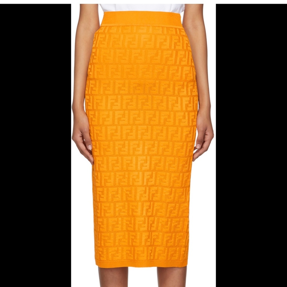 Forever Fendi Skirt Pretty orange color..Worn once!